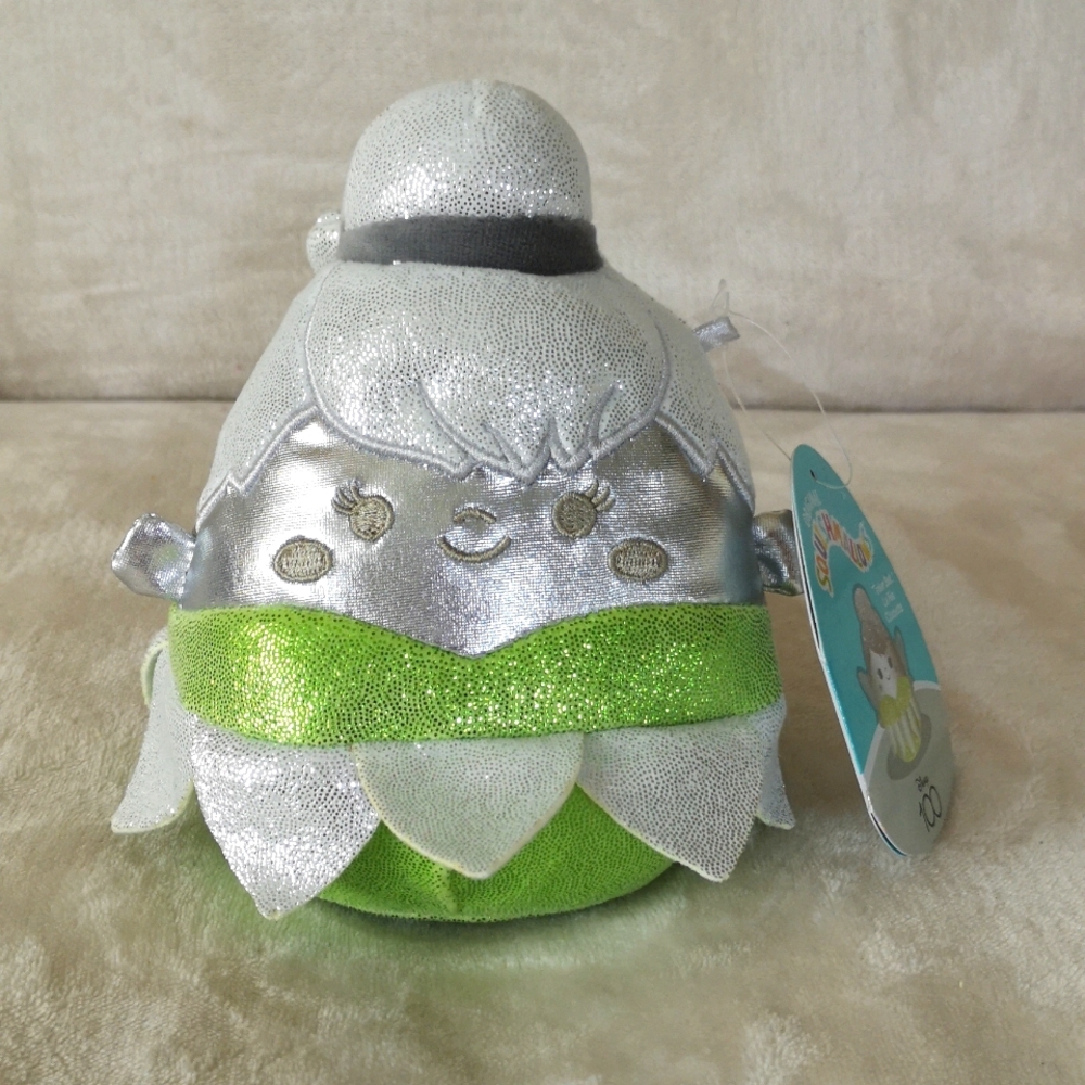Squishmallow 5 inches Tinker Bell, Disney 100th anniversary, green and silver